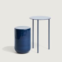 Pair Sidebord S Metal/Steel Blue