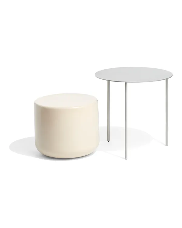 Pair Sidebord M Keramik/Light Ivory