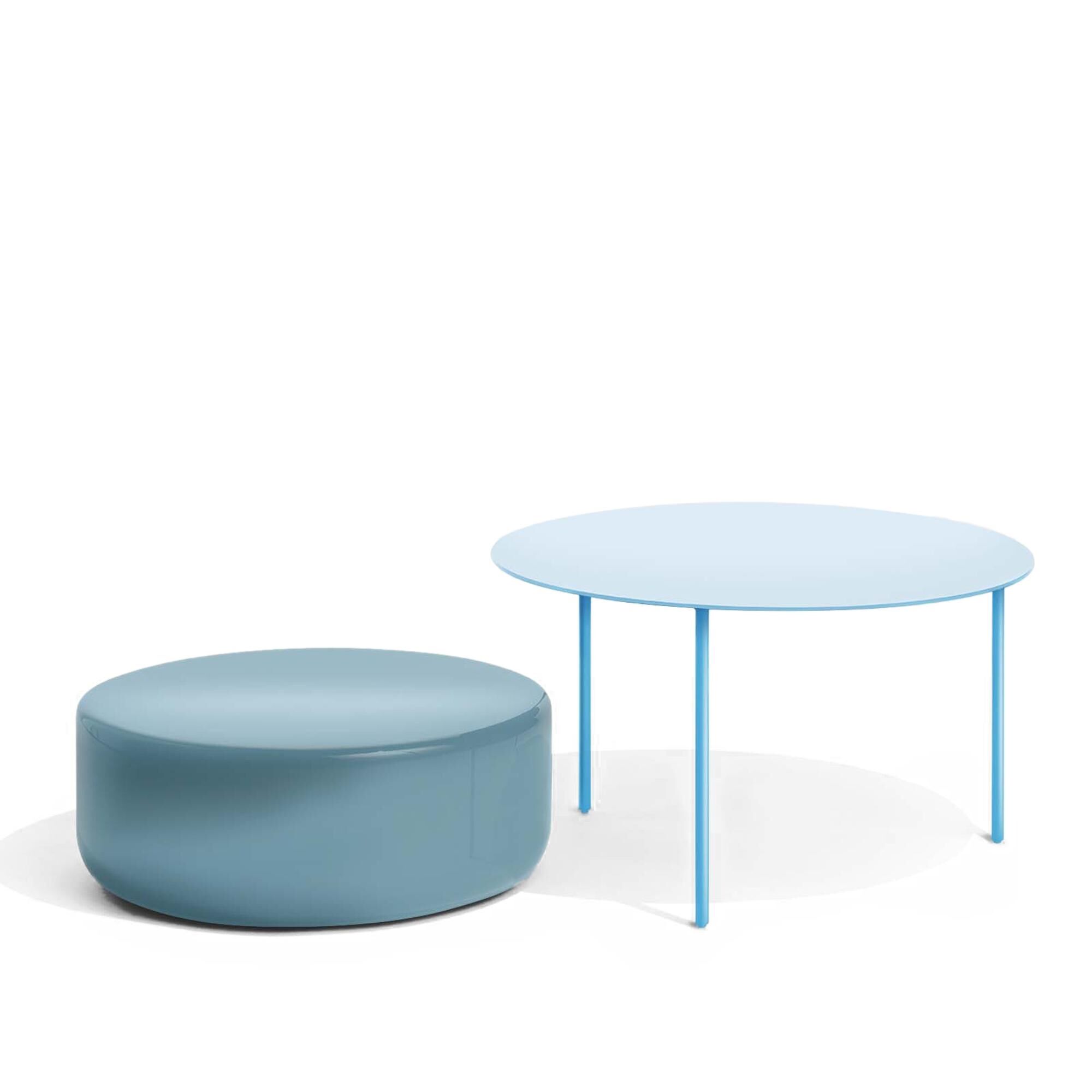 Pair Sidebord L Keramik/Pastel Bl