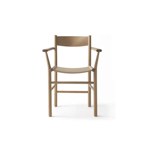 Linea Collection Akademia Dining Chair w. Armrests Light Lacquered Oak