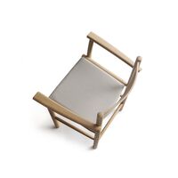 Linea Collection Akademia Dining Chair w. Armrests Light Lacquered Oak/Steelcut Trio 213
