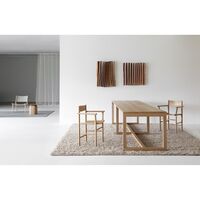 Linea Collection Akademia Dining Chair w. Armrests Light Lacquered Oak/Elmosoft 33004 Leather