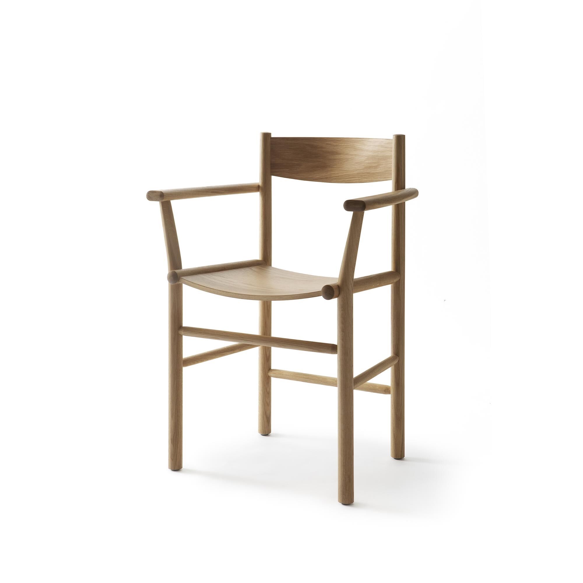 Linea Collection Akademia Spisebordsstol med Armln Lakeret Egetr