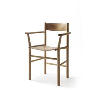 Linea Collection Akademia Dining Chair w. Armrests Lacquered Oak