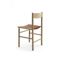 Linea Collection Akademia Esstischstuhl Eiche Hell lackiert/Elmosoft 33004 Leder