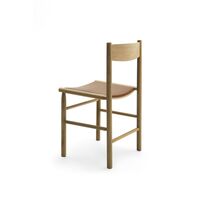 Linea Collection Akademia Esstischstuhl Lackierte Eiche/Elmosoft 33004 Leder