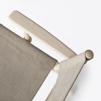 December Armchair w. Armrests Oiled Ash wood/Linen Canvas