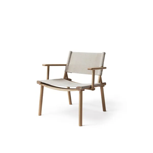 December Armchair w. Armrests Oiled Oak/Linen Canvas