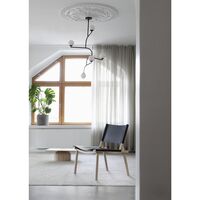 December Sessel mit Armlehnen Eiche/Räuchereiche/Leinen-Canvas