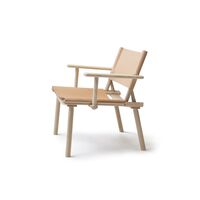December Armchair w. Armrests Oiled Ash wood/Nude Leather