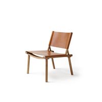December Fauteuil Geolied Eiken/Cognac Leer