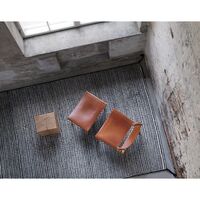 December Hocker Eiche/Räuchereiche/Leinen-Canvas