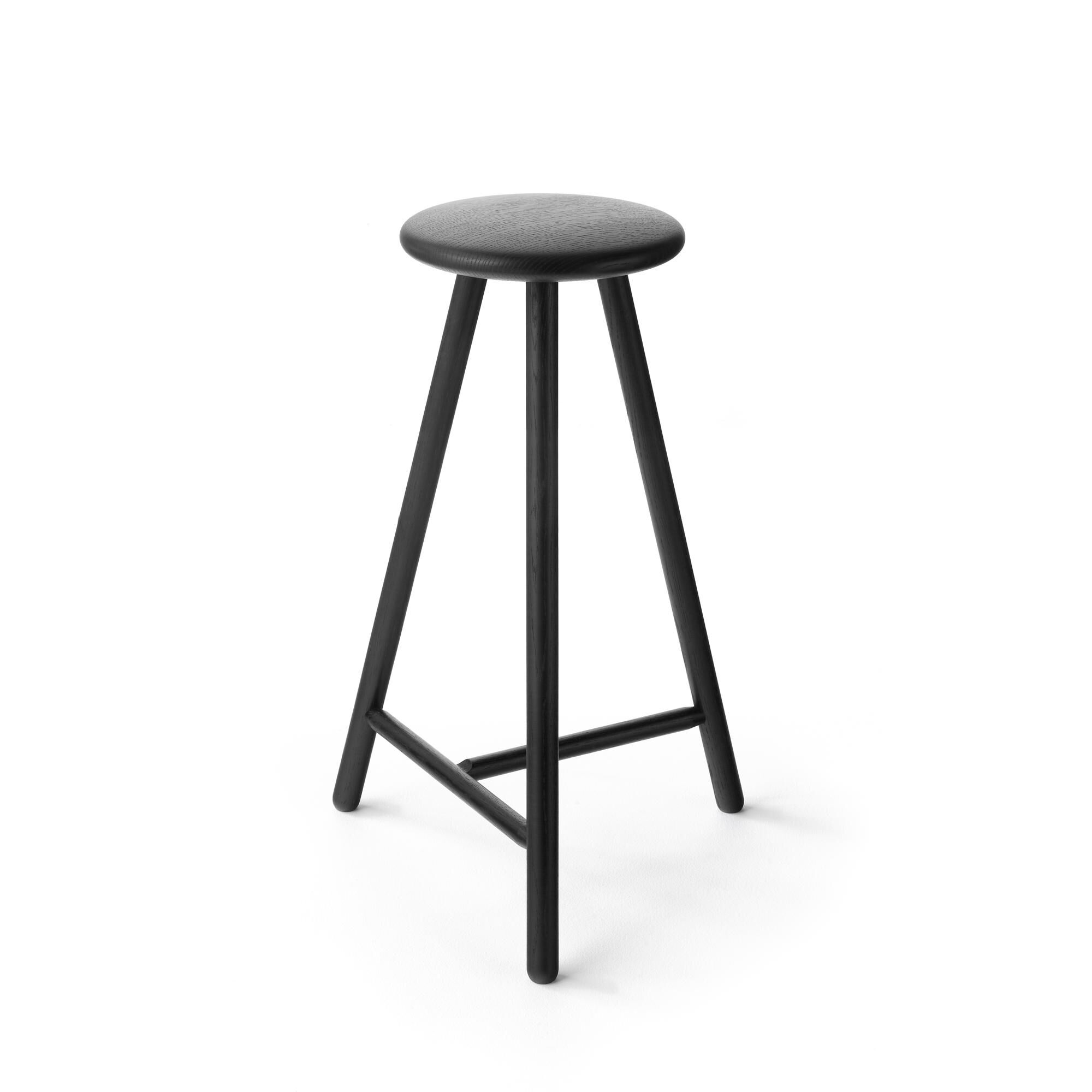 Linea Collection Perch Barstol Sortbejdset Egetr