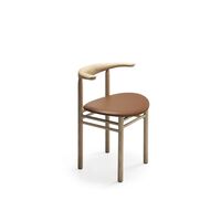 Linea Collection RMT3 Eettafelstoel Geoliede Essenhout/Elmosoft 330044 Leder