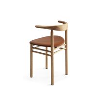 Linea Collection RMT3 Spisestol Askbeiset i eikefarge/Elmosoft 33004 Skinn