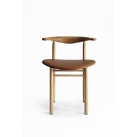Linea Collection RMT3 Spisestol Askbeiset i eikefarge/Elmosoft 33004 Skinn