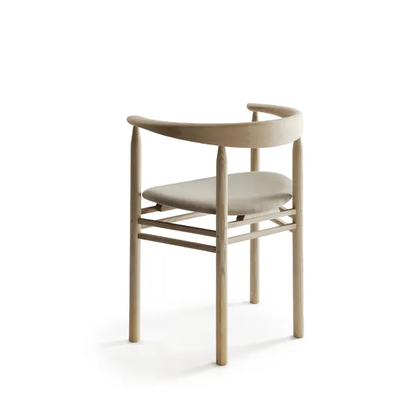 Linea Collection RMT6 Eettafelstoel Geoliede Essenhout/Steelcut Trio 213