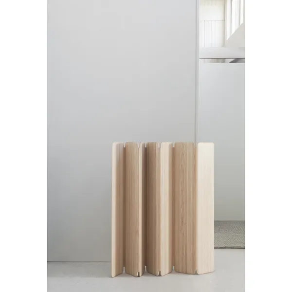 Skandinavia Collection Aparte Room Divider Geoliede Asbak/Nude Leder