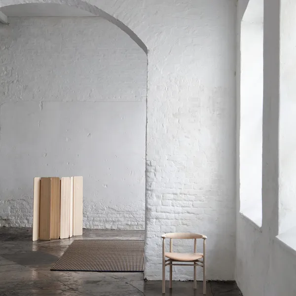 Skandinavia Collection Aparte Room Divider Geoliede Asbak/Nude Leder