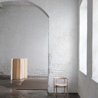 Skandinavia Collection Aparte Room Divider Geoliede Asbak/Nude Leder