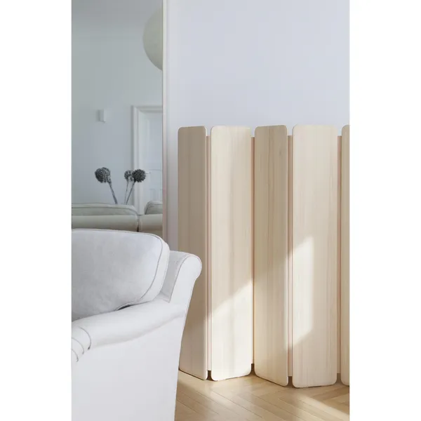Skandinavia Collection Aparte Room Divider Geoliede Asbak/Nude Leder