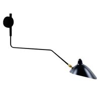 Applique 1 Wall Lamp Black & Brass w. Crack