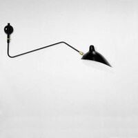 Applique 1 Wall Lamp Black & Brass w. Crack