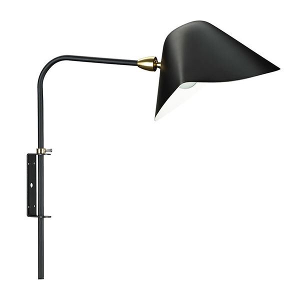 Applikation Antony 1 V&auml;gglampa Svart & M&auml;ssing