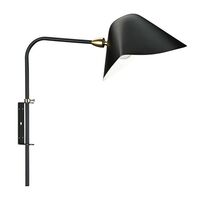 Applique Antony 1 Wall Lamp Black & Brass