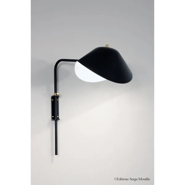 Applique Antony 1 Wall Lamp Black & Brass