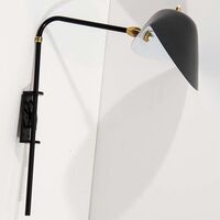 Applique Antony 1 Wall Lamp Black & Brass