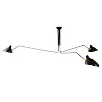 Plafonnier 3 Ceiling Light Black & Brass