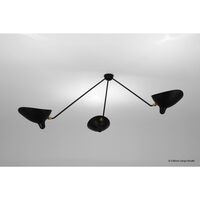 Plafonnier 3 Ceiling Light Black & Brass
