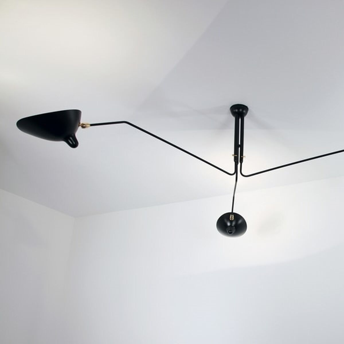 Plafonnier 3 Ceiling Light Black & Brass