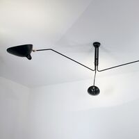 Plafonnier 3 Ceiling Light Black & Brass