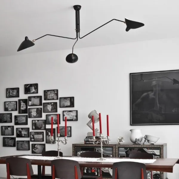 Plafonnier 3 Ceiling Light Black & Brass