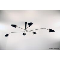 Plafonnier 6 Ceiling Light Black & Brass