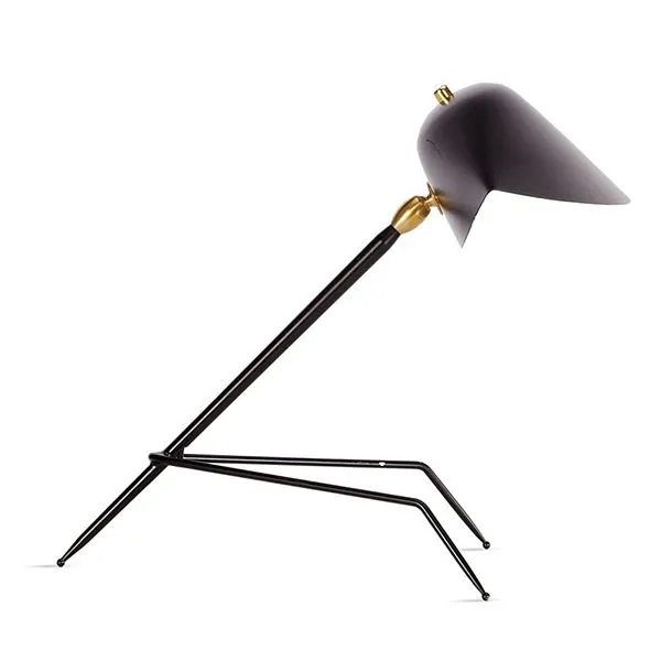 Tripod Table Lamp Black & Brass