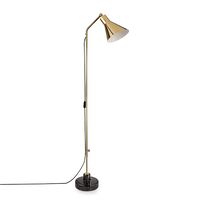 Alzabile Floor Lamp Brass & Black Marble