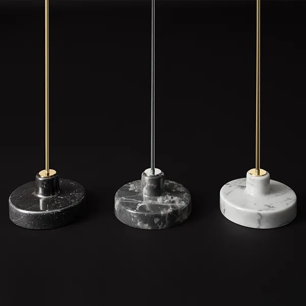 Alzabile Floor Lamp Brass & Black Marble
