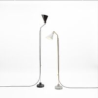 Alzabile Floor Lamp Brass & Black Marble