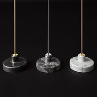 Alzabile Floor Lamp Mangan/Chrome & Granite Grey Marble