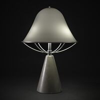Anita Tischlampe Hellgelb/Messing & Braun Marmor