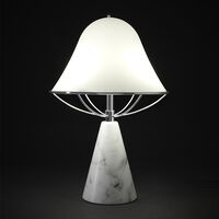 Anita Tischlampe Hellgelb/Messing & Braun Marmor