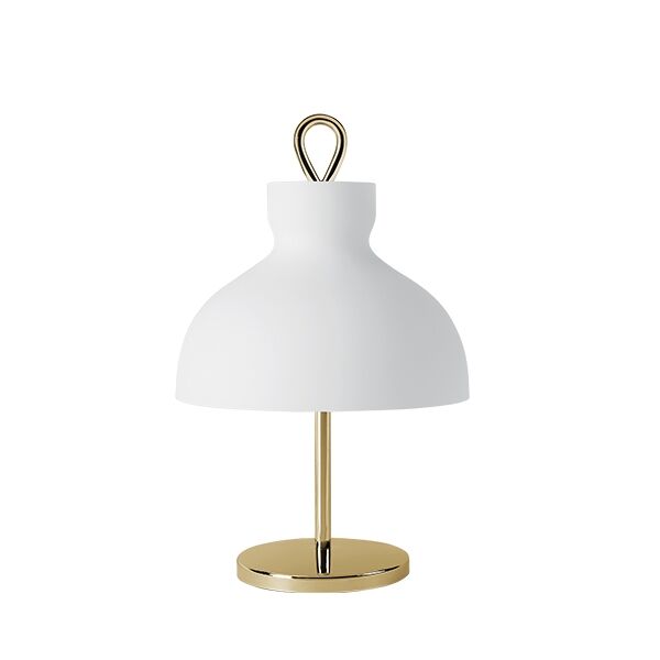 Arenzano Bordslampa L&aring;g Vit & M&auml;ssing