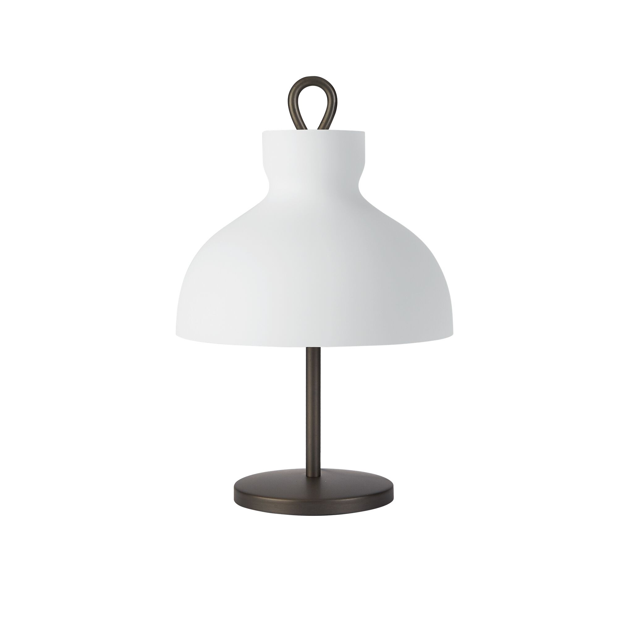 Arenzano Bordslampa L&aring;g Vit & Brons