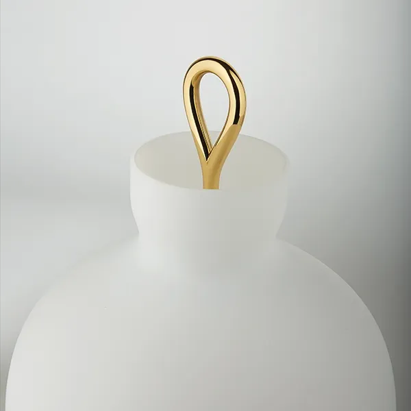 Arenzano Table Lamp Short White & Bronze