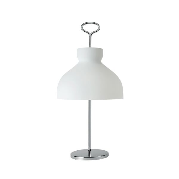 Arenzano Bordslampa H&ouml;g Vit & Krom