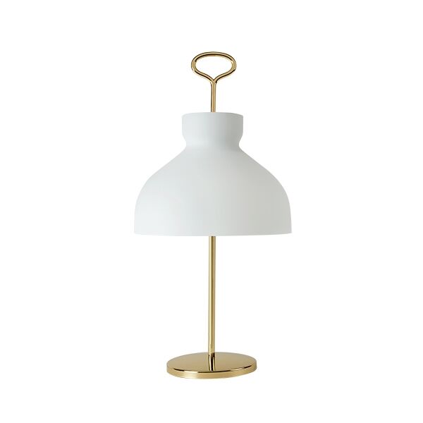 Arenzano Bordslampa H&ouml;g Vit & M&auml;ssing