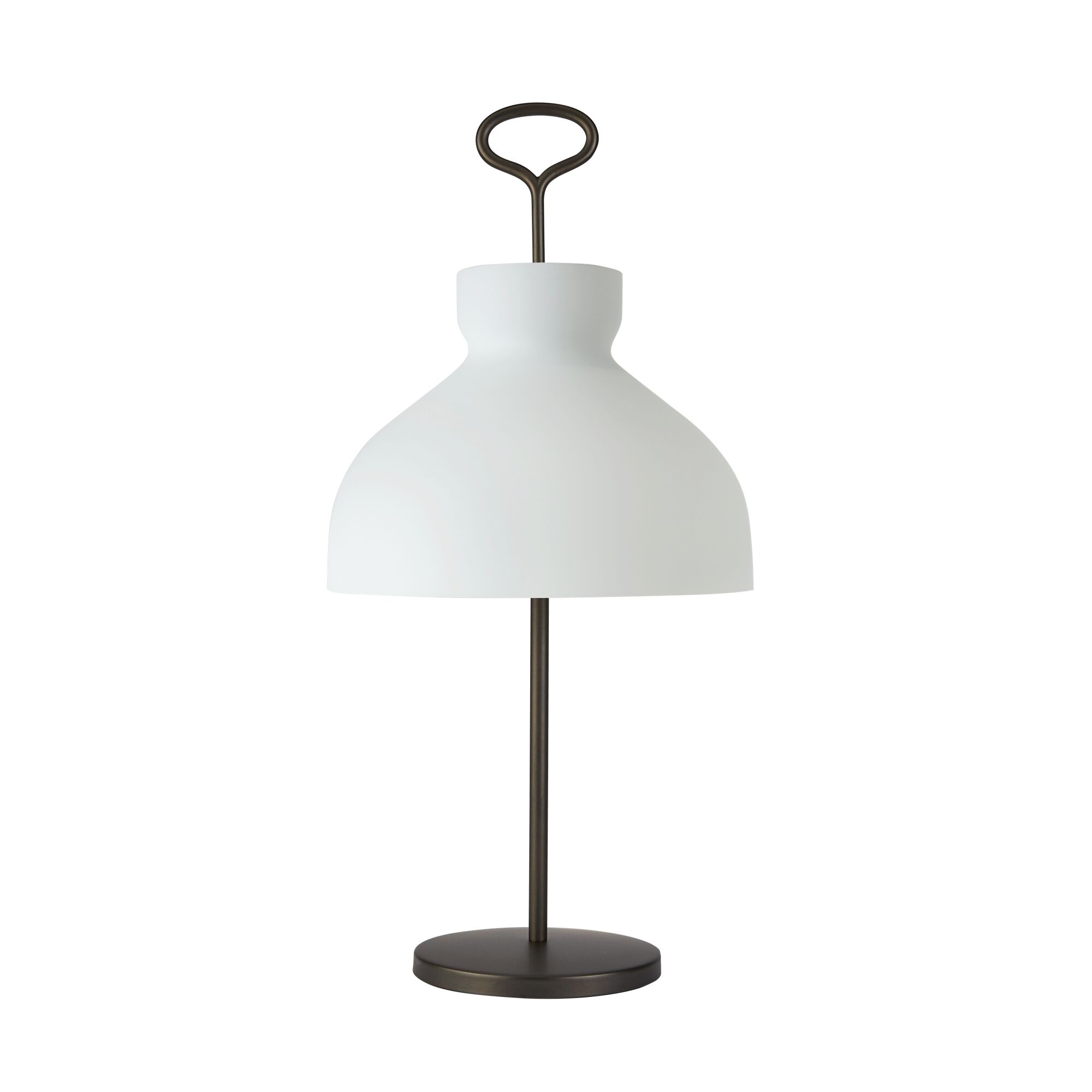 Arenzano Bordslampa H&ouml;g Vit & Brons